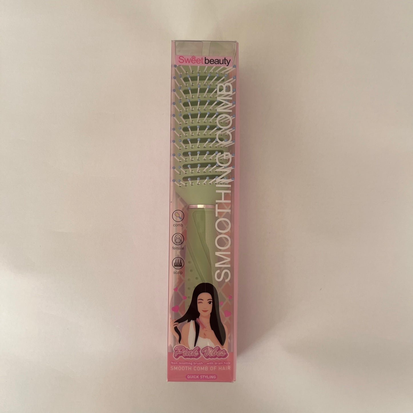 فرشاة شعر 1 قطعة أخضر Hair brush 1 pc Green