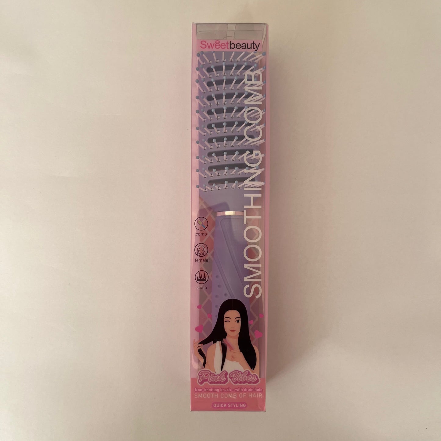 فرشاة شعر 1 قطعة ليلك Hair brush 1 pc Lailac