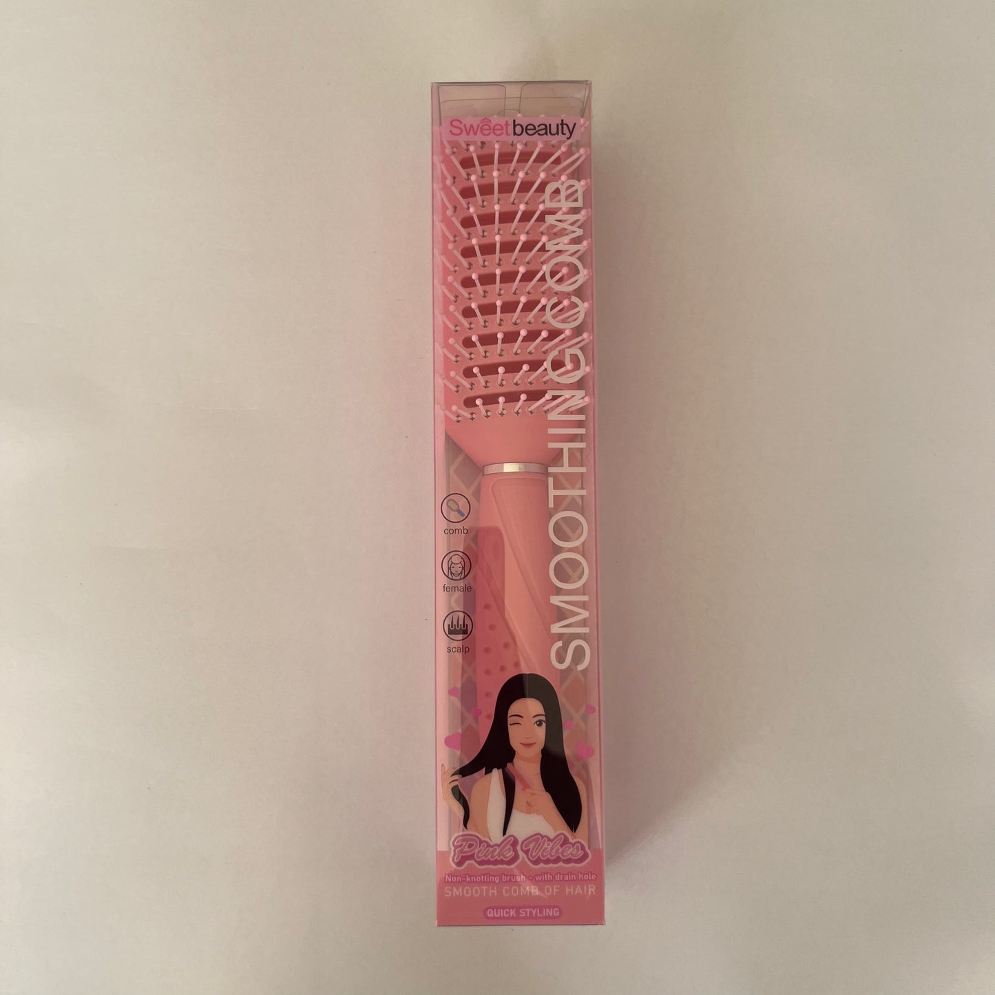 فرشاة شعر 1 قطعة وردي Hair brush 1 pc Pink