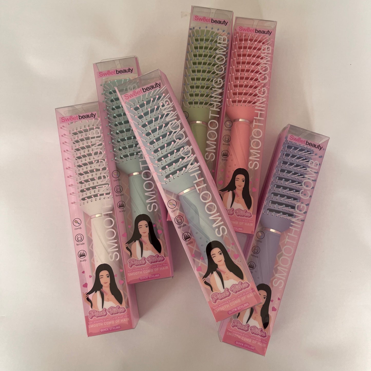 فرشاة شعر 1 قطعة أزرق Hair brush 1 pc blue