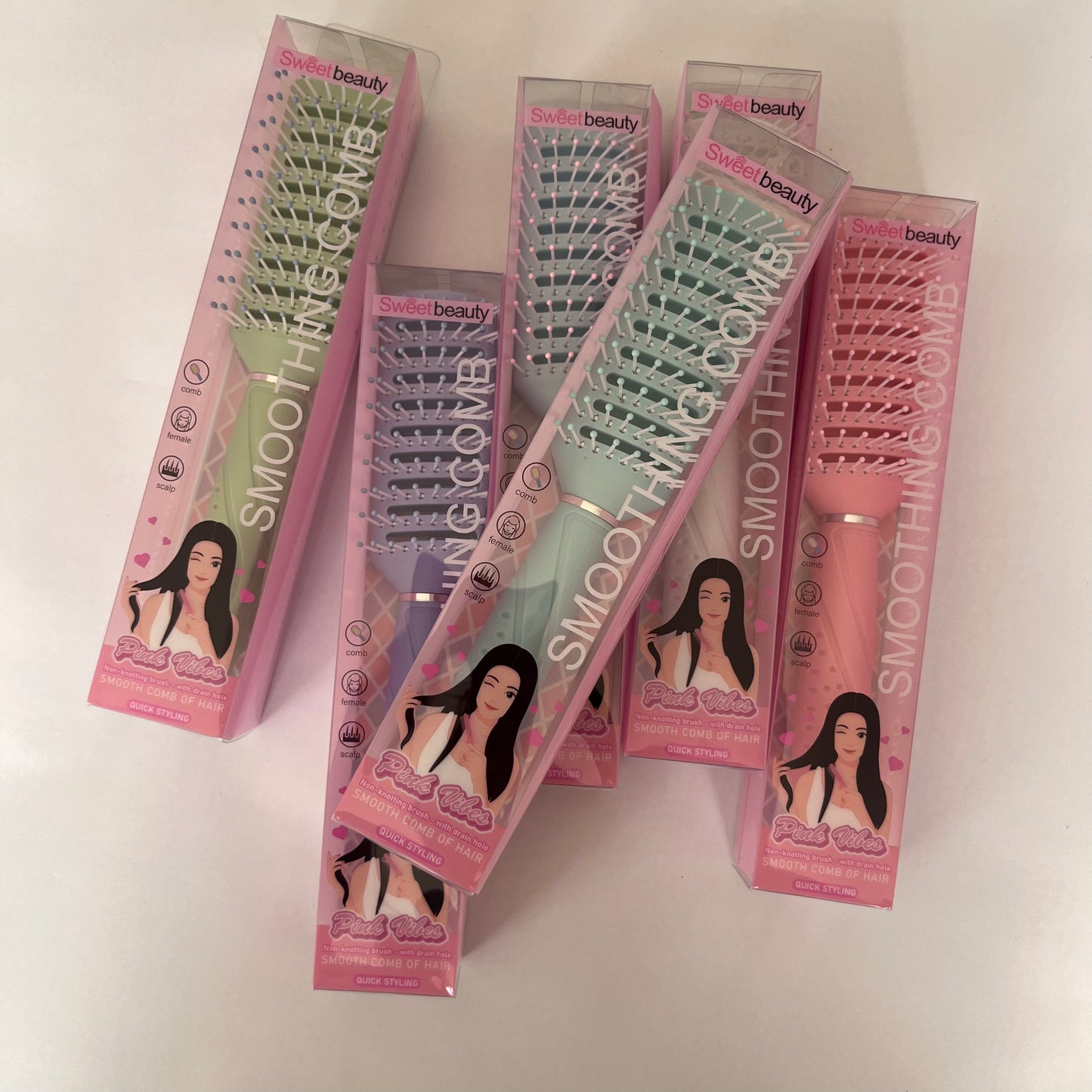 فرشاة شعر 1 قطعة تركواز Hair brush 1 pc turquoise