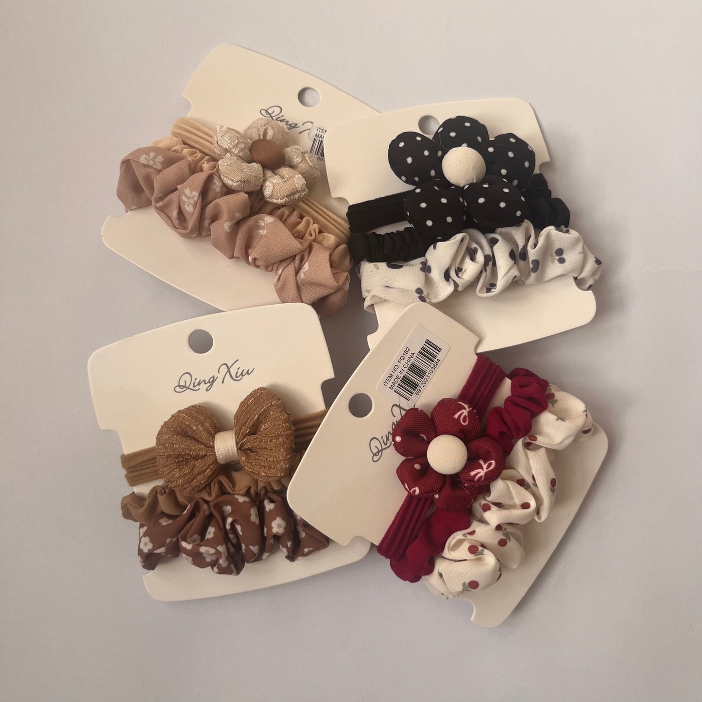 ربطات شعر صغيرة لون بني Brown Hair Ties 1 set, 3 pcs