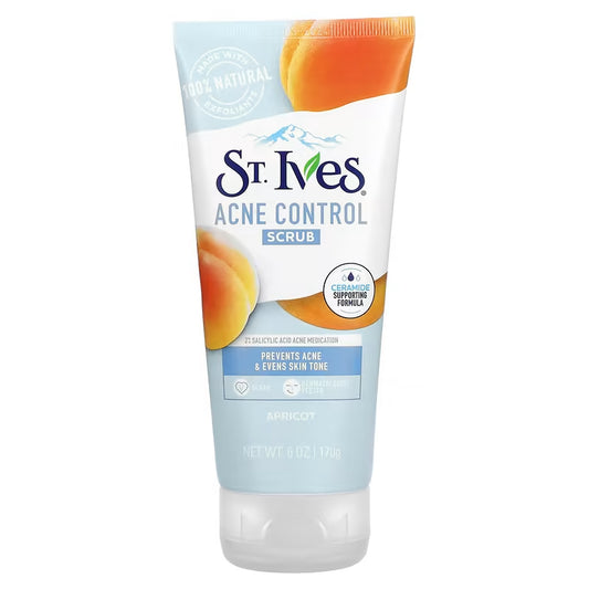 سانت إيفز, صنفرة بالمشمش، لعلاج حب الشباب، 6 أونصة (170 جم) St. Ives, Acne Control Scrub, Apricot, 6 oz (170 g)