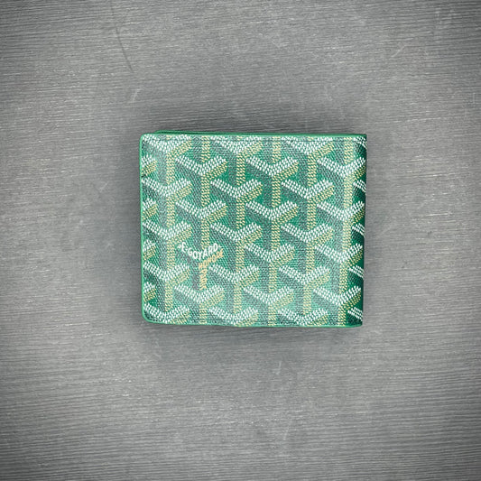محفظة جلد رجالية بلون أخضر Green Men’s leather wallet