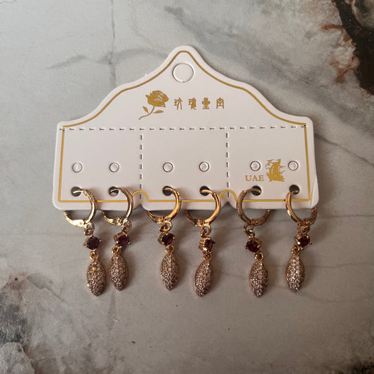 Elegant women's earrings, 1 pc أقراط نسائية أنيقة قطعة واحدة