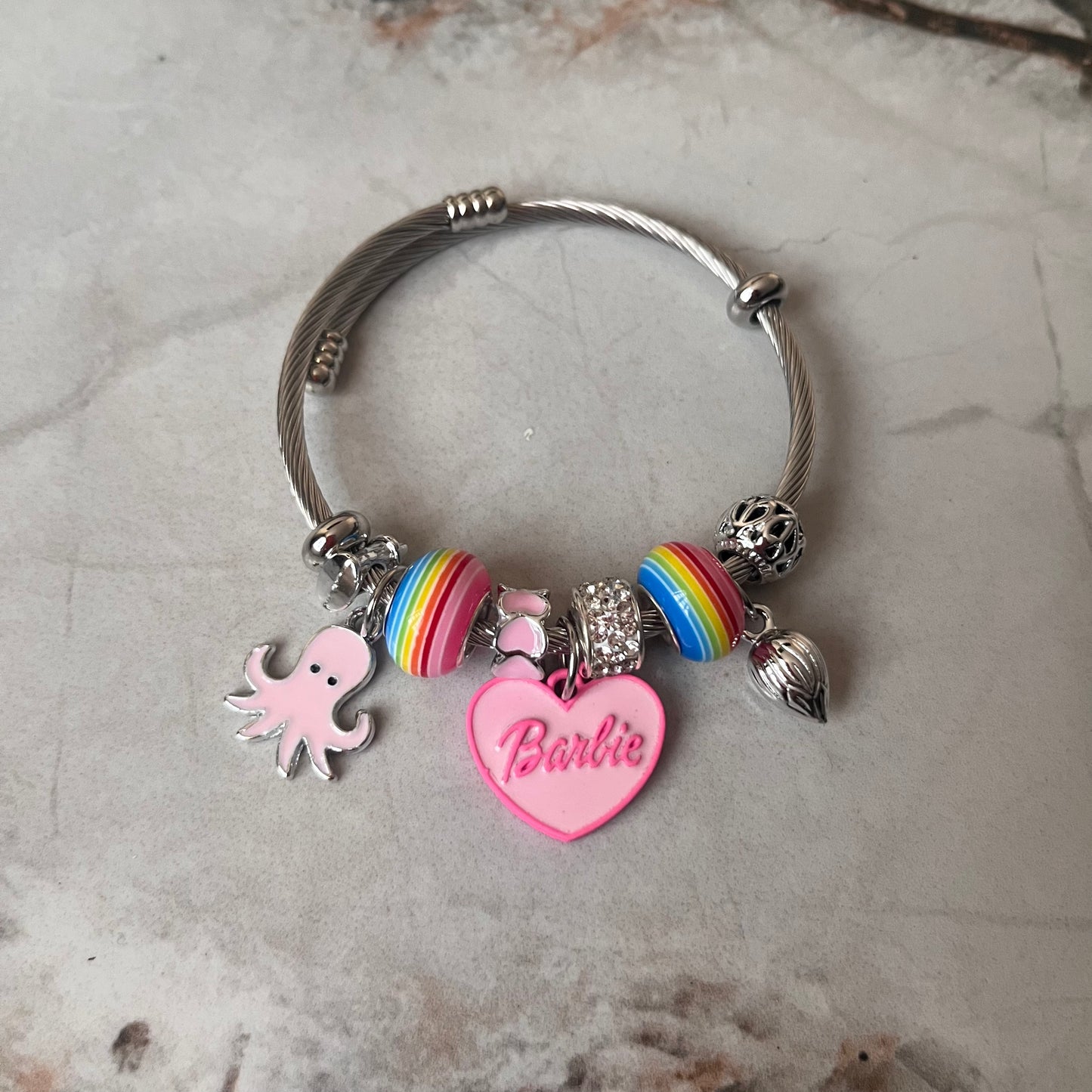 سوار باربي للبنات Barbie charm bracelet