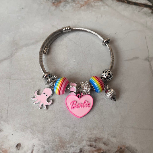 سوار باربي للبنات  Barbie charm bracelet