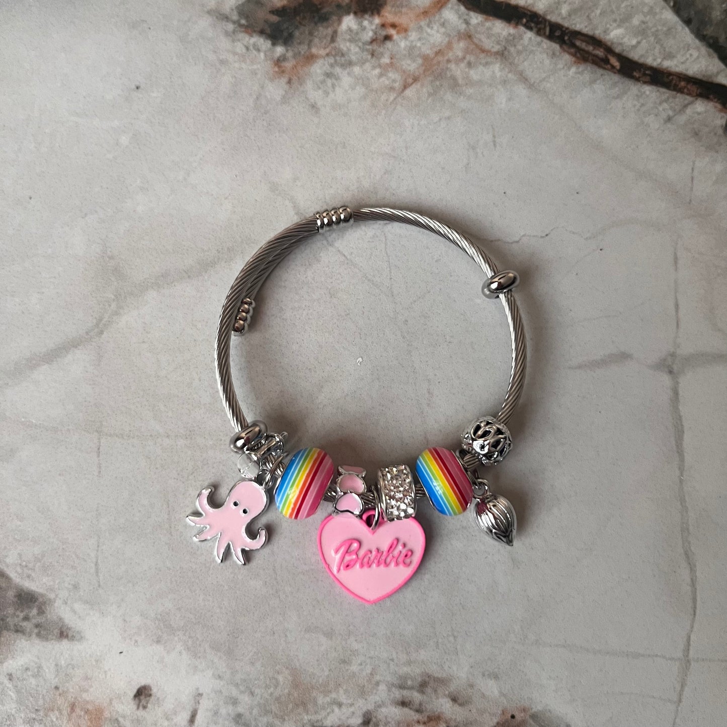 سوار باربي للبنات Barbie charm bracelet