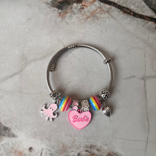 سوار باربي للبنات  Barbie charm bracelet