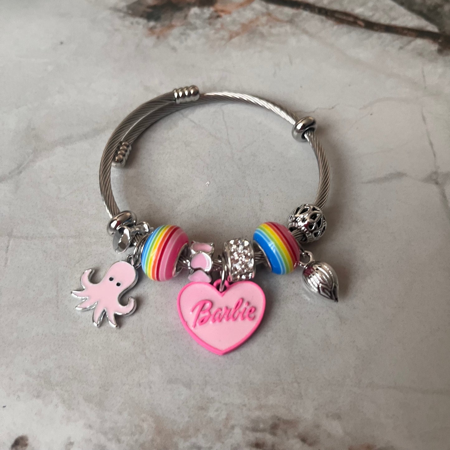 سوار باربي للبنات Barbie charm bracelet