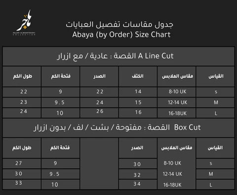 تفصيل عباية كريب بخامتين Two Faabric practical Abaya ( Tailoring - Pre order )