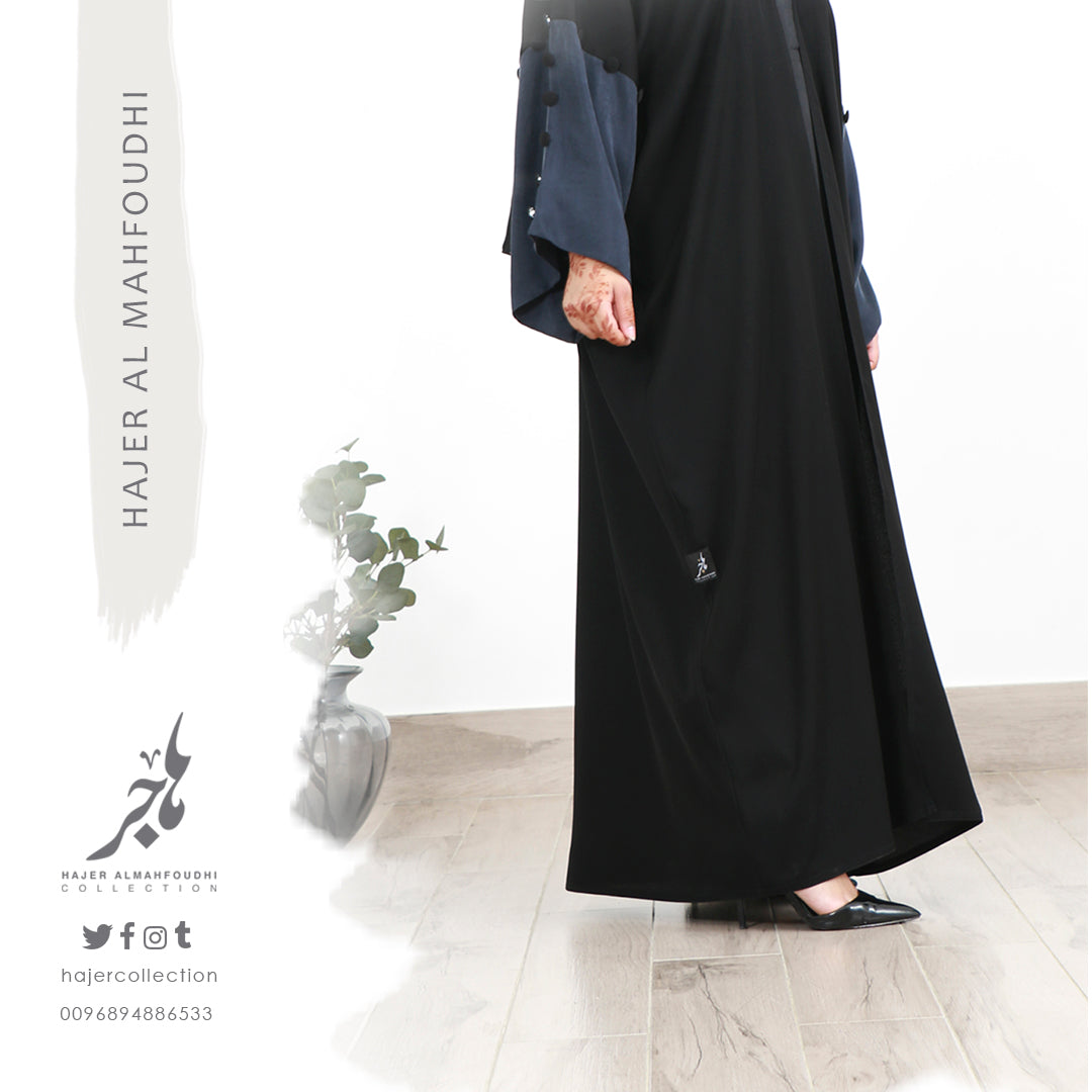 تفصيل عباية لف بأكمام واسعة Wide cut abaya( Tailored - Pre Order )