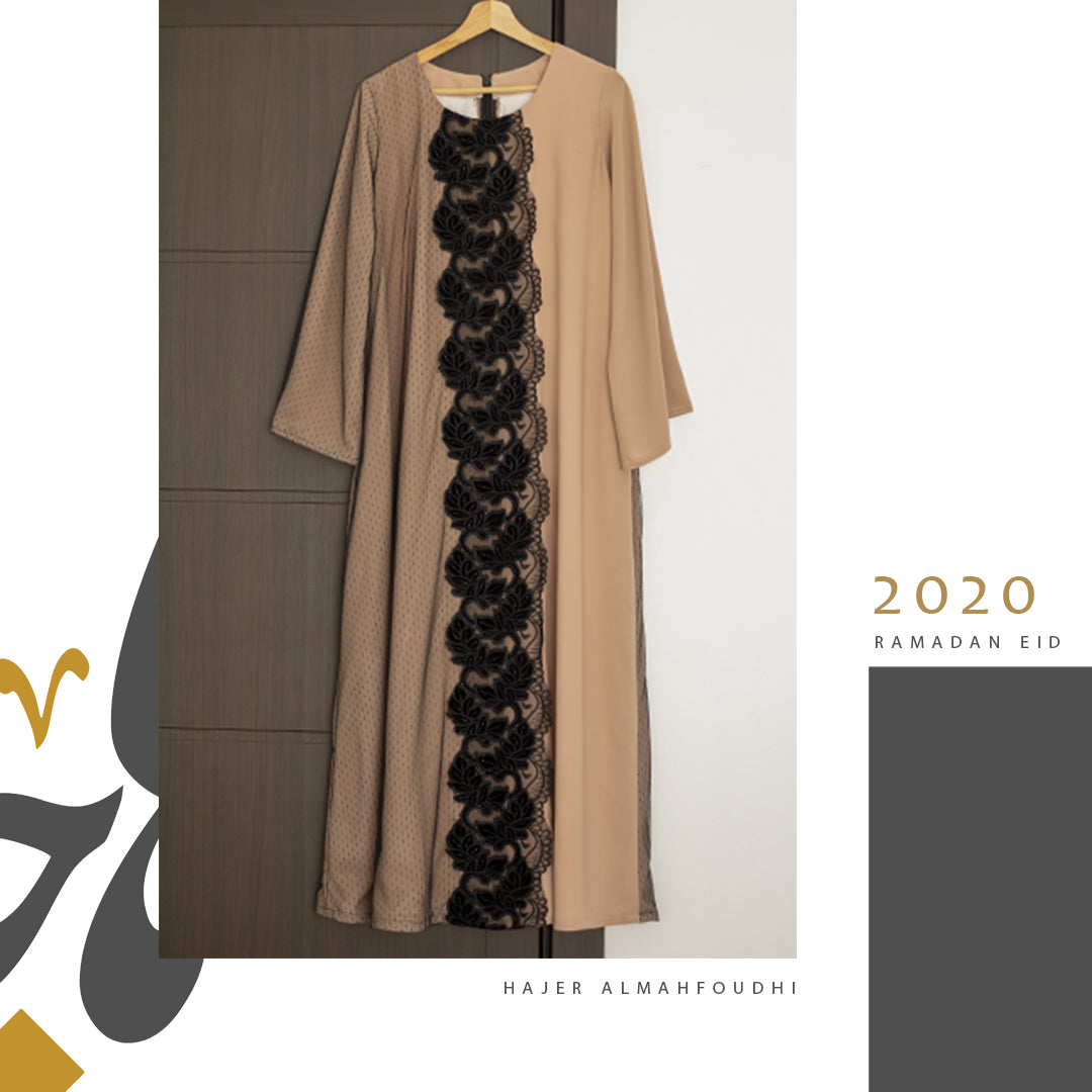 لبس شيفون وتور Tour Nude Dress