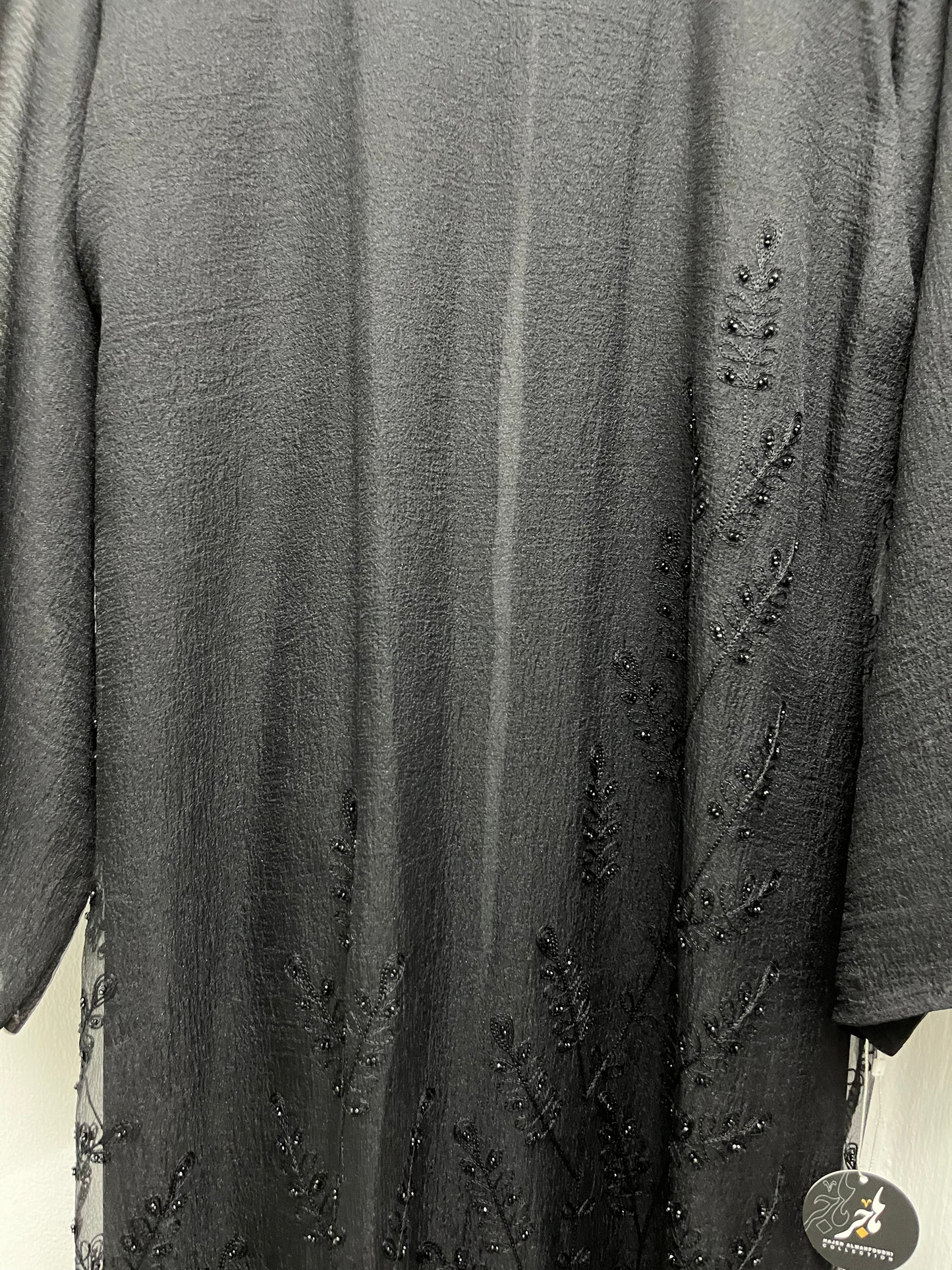 عباية دبل اورجانزا وشيفون Double organza and chiffon abaya