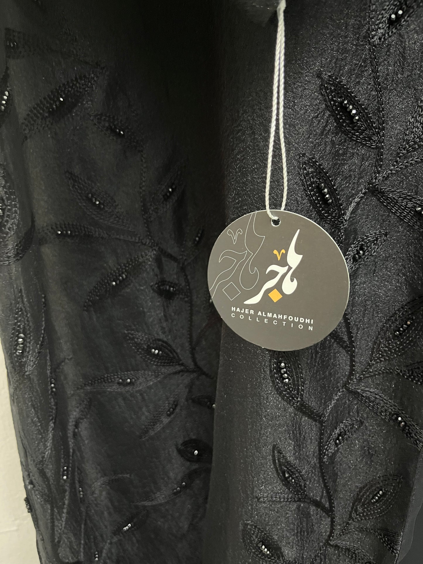 عباية اورجانزا وشيفون مطرزة BLACK CHIFFON & ORGANZA ABAYA