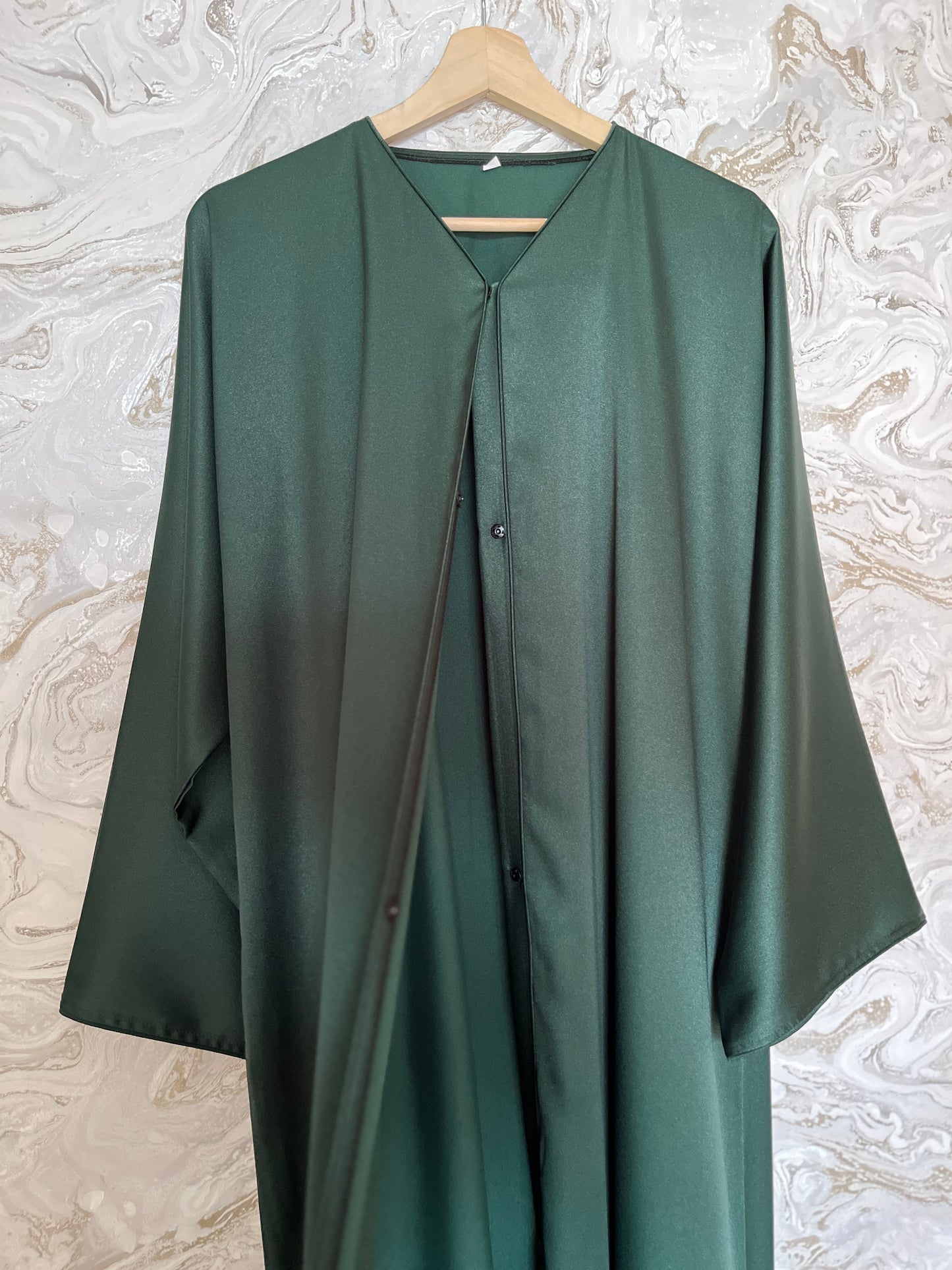 عباية كريب خضراء GREEN CREAP ABAYA