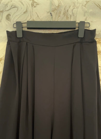 بنطلون  أسود واسع  جداً Very Wide Leg Black Trousers polyester