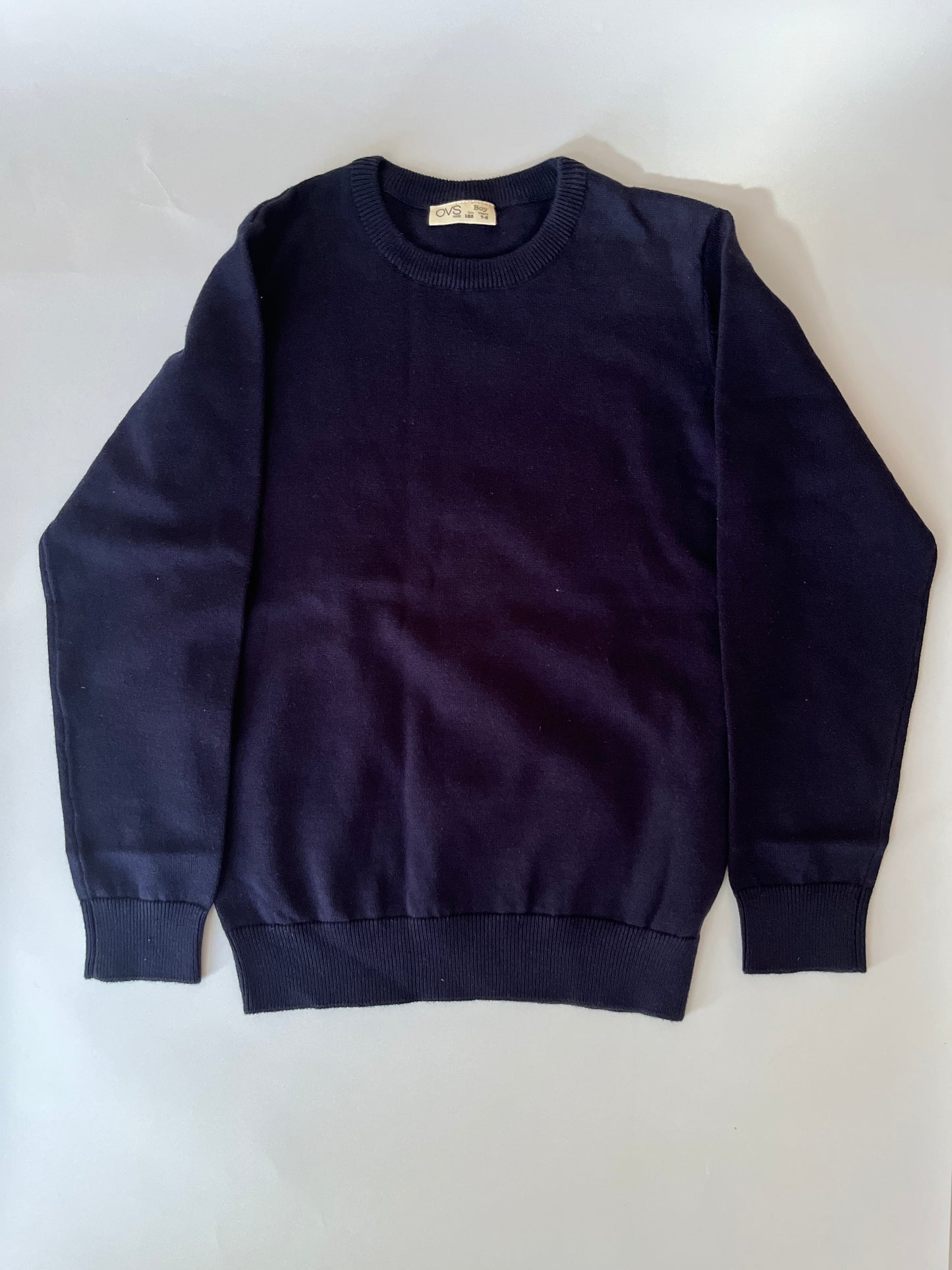 بلوفر أولاد شتوي  Boys Crew Neck Sweater - NAvy blue.