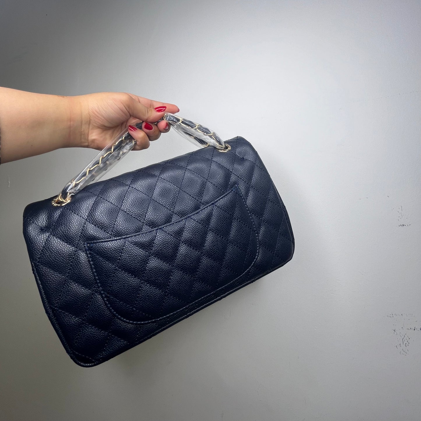 شنطة حجم كبير ٣١ سم  كحلي Large 31cm navy bag