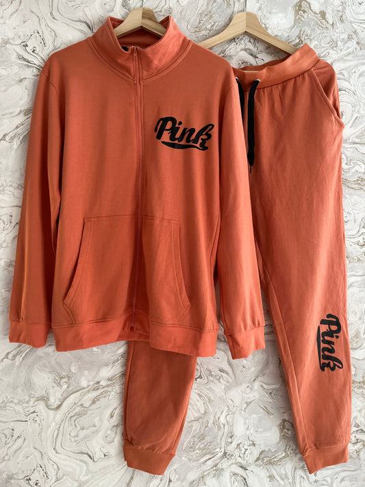 طقم سويتشيرت وبنطال - خوخي  فاتح نسائي Women's Sweatsuit Long  peach Sleeve