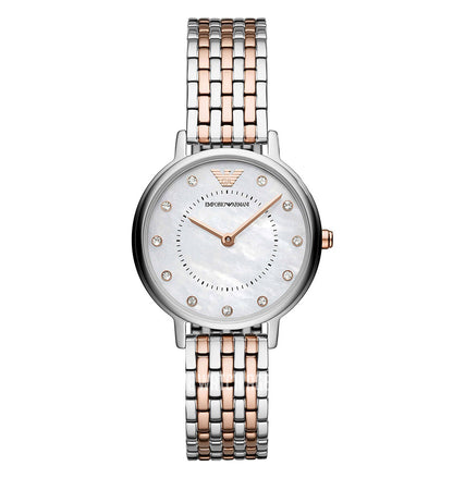 ساعة نسائية امبوريو ارماني Emporio Armani Women’s Quartz Stainless Steel Mother of Pearl Dial 28mm Watch AR11094