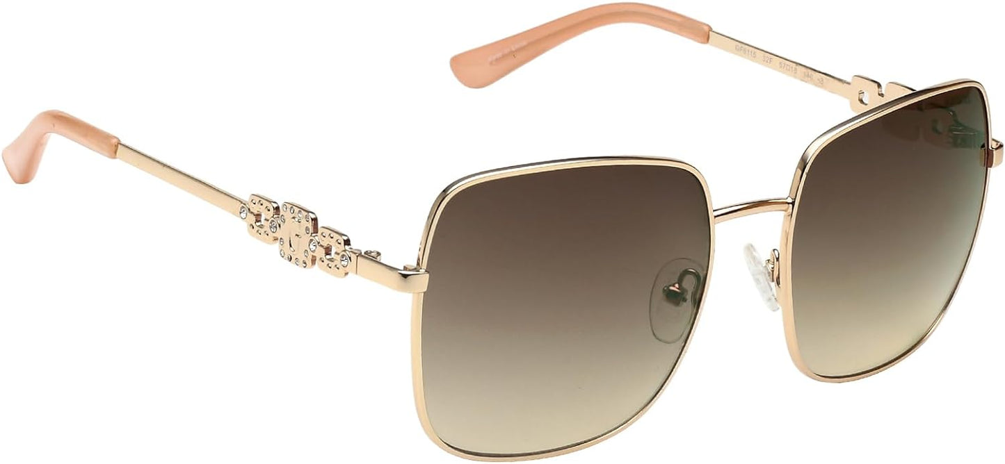 نظارة شمسية نسائية ، جس Guess Ladies Gold Sunglasses GF6115 32F 57