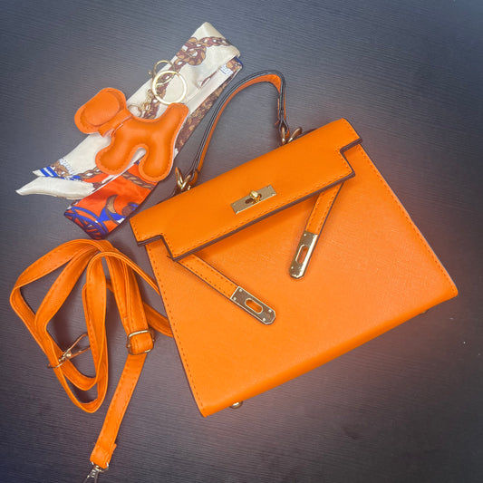 شنطة بلون برتقالي Midum orange shoulder bag