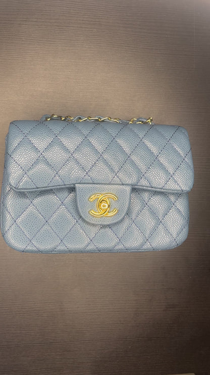 شنطة حجم صغير أزرق Small blue bag