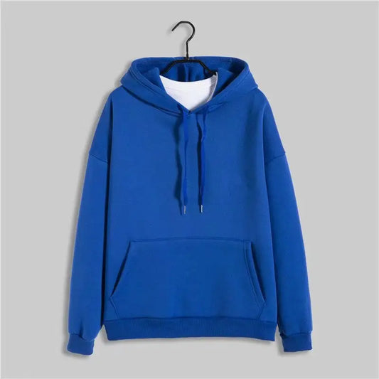 Royal Blue heavyweight polyester unisex hoodie  هودي أزرق شتوي مناسب للجنسين  ⁩