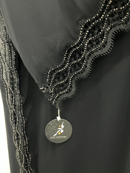 عباية دانتيل وفصوص BLACK DANTIL ABAYA