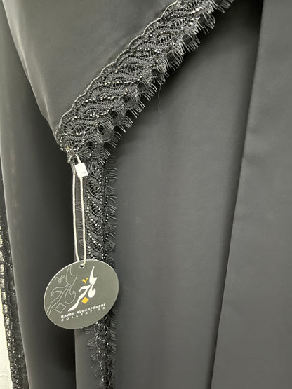 عباية دانتيل وفصوص BLACK DANTIL ABAYA